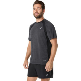 Asics road SS top T-shirt foggy black