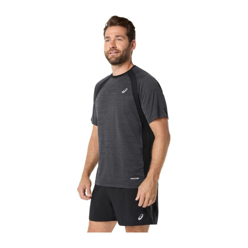 Asics road SS top T-shirt foggy black