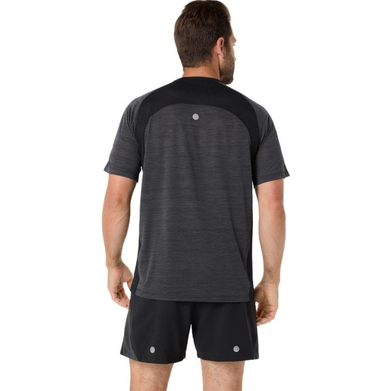 Asics road SS top T-shirt foggy black