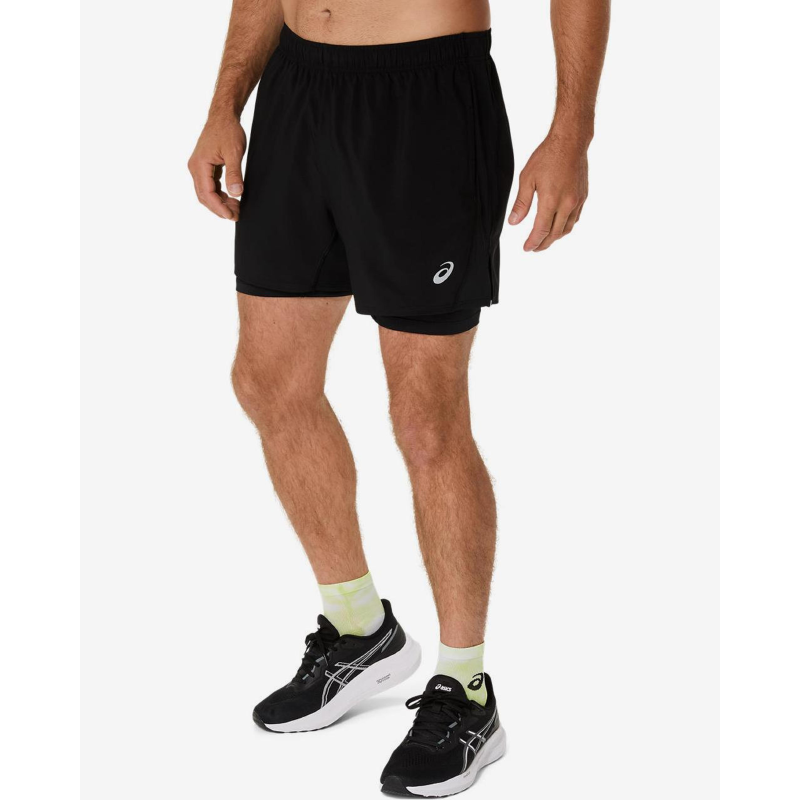Asics core 2-N-1 5in short black M
