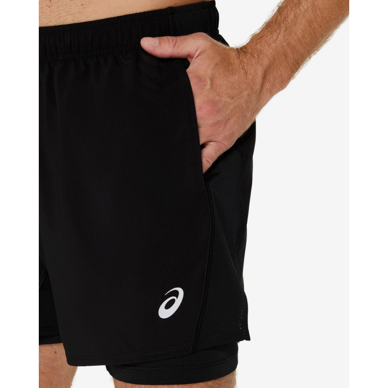 Asics core 2-N-1 5in short black M