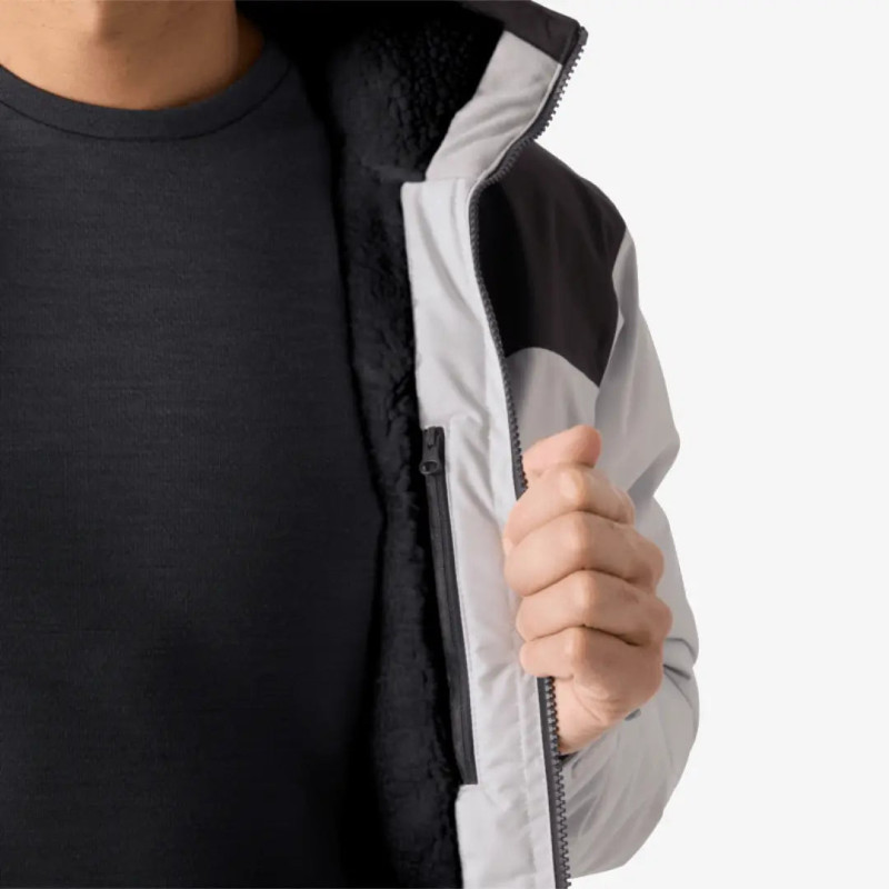 Helly hansen crew hooded pile jacket Grey/black