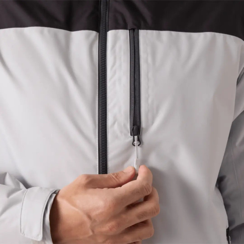 Helly hansen crew hooded pile jacket Grey/black
