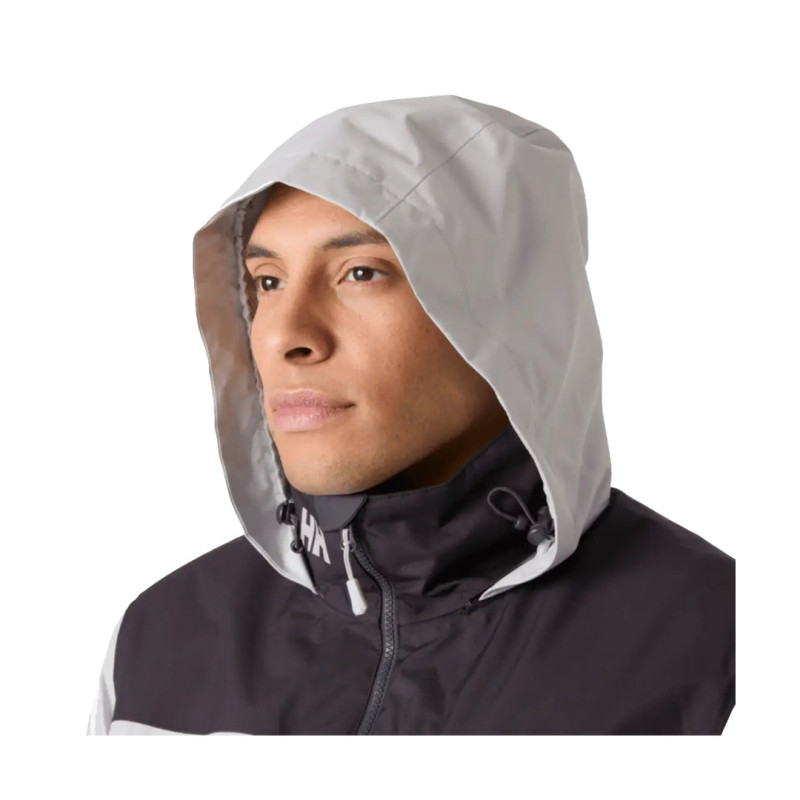 Helly hansen crew hooded pile jacket Grey/black