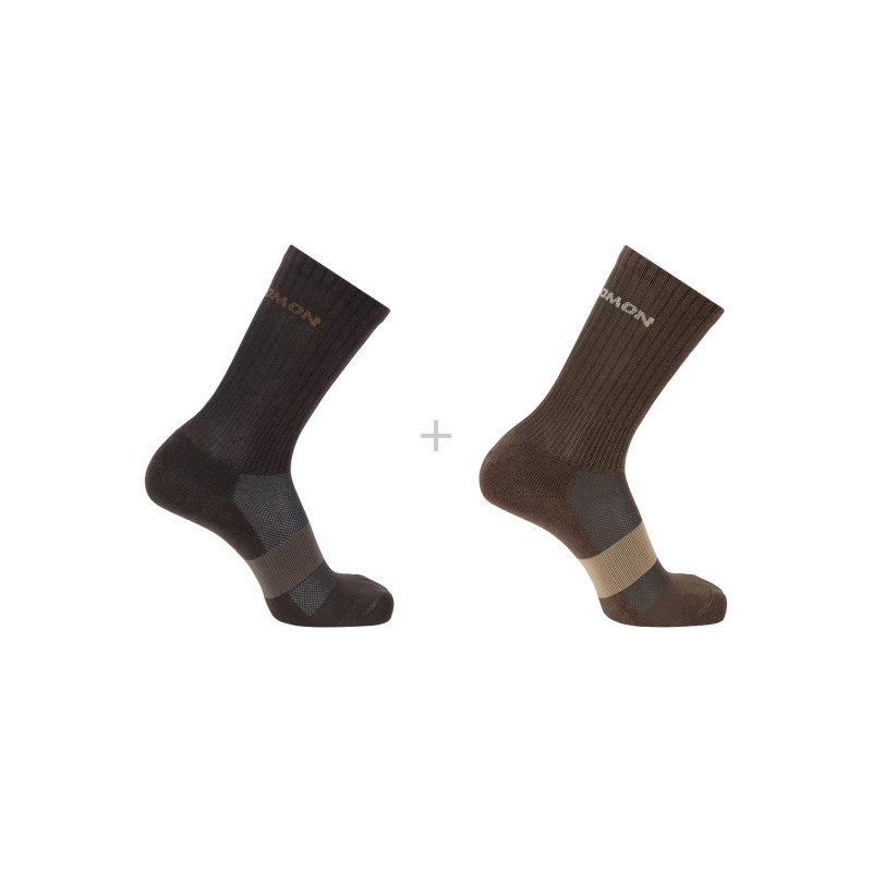 Salomon Evasion crew 2-pack dark earth/walnut