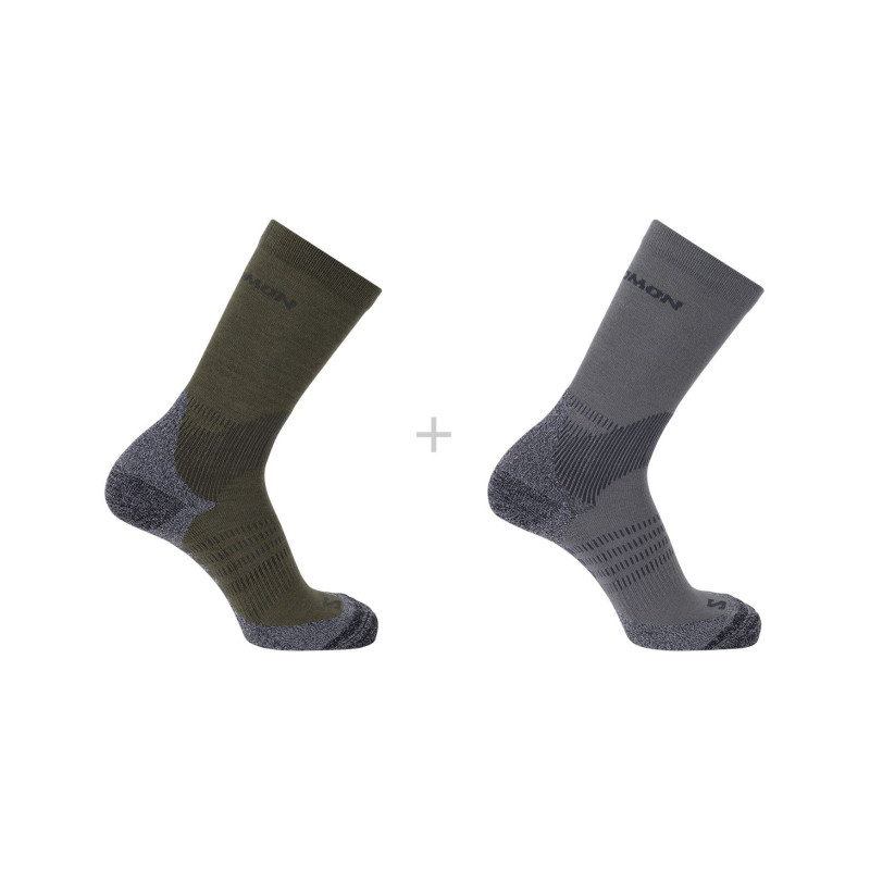 Salomon X ultra access crew 2-pack Excalibur/olive night