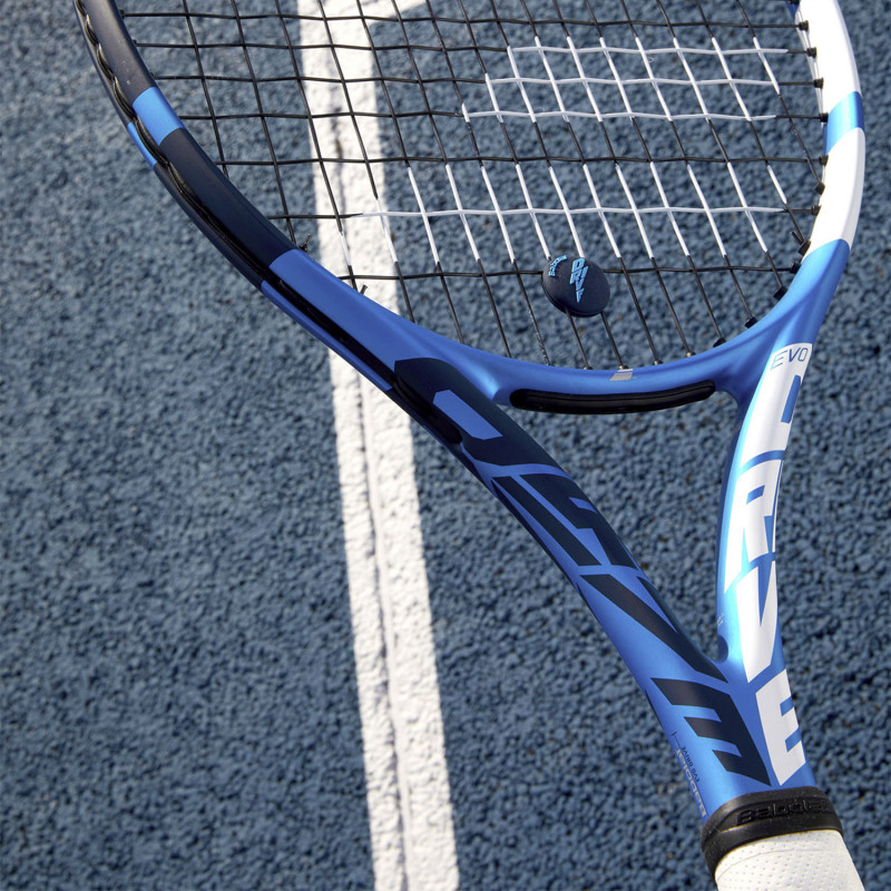 Babolat evo drive strung blue