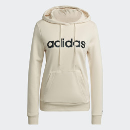 Adidas wmns linear french terry hoody ecrtin/black
