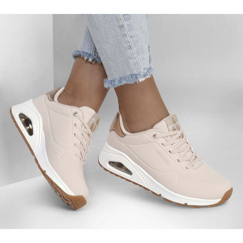 Skechers uno shimmer away natural