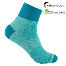 Wrightsoks coolmesh II quarter seamist-turquoise