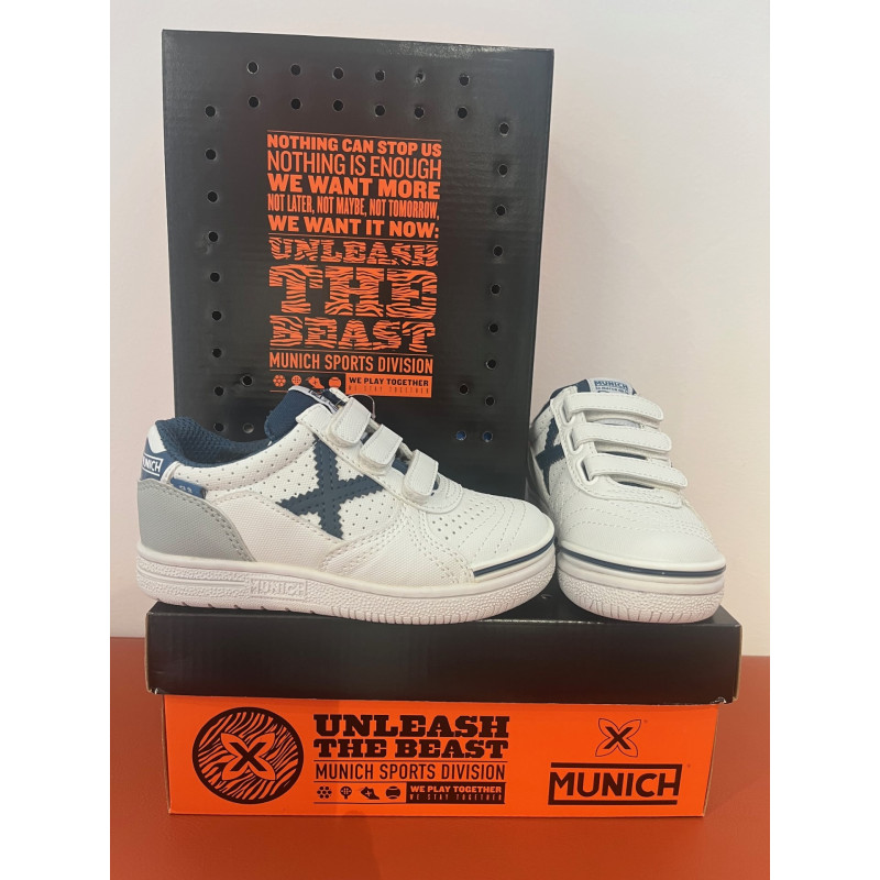 Munich G-3 velcro G5 317 white/navy grey