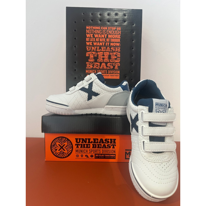 Munich G-3 velcro G5 317 white/navy grey